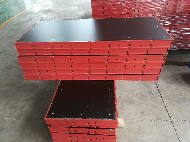 Encofrado de construcción, encofrado de acero y madera