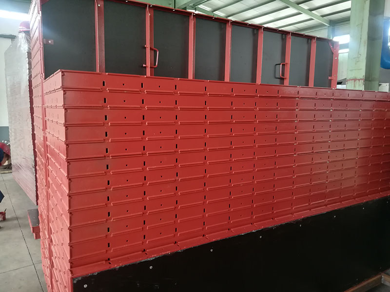 Encofrado de construcción, encofrado de acero y madera